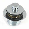 Watco 1.625 In. Overall Diameter X 16 Threads X 1.25 In. Push Pull Bathtub Closure With 38101 Brass Bushing In Chrome