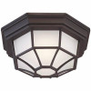 Cordelia Lighting 1-Light Black Integrated Led Outdoor Flush Mount Light