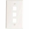 Westek White 1-Gang 3-Port Data Jack Wall Plate (10-Pack)