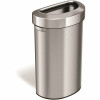 Hls Commercial 23 Gal. Stainless Steel Semi-Round Open Top Trash Can