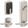 Schlage Fe Satin Chrome Control Smart Interconnected 1-Sided Keyless Deadbolt With Latitude Lever And Greenwich Trim