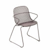 Ramatuelle'73 Gris Pavement Stackable Plastic/Metal Outdoor Dining Chair
