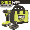 Ryobi One+ Hp 18V Brushless Cordless Compact 1/4 In. Impact Driver Kit With (2) 1.5 Ah Batteries, Charger And Bag