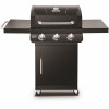 Dyna-Glo Premier 3-Burner Propane Gas Grill In Black With Folding Side Tables
