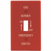 Titan3 Red Smooth 1-Gang Gas Toggle Standard Metal Wall Plate