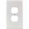 Titan3 White Smooth 1-Gang Duplex Standard Metal Wall Plate