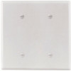 Titan3 White Smooth 2-Gang Blank Standard Metal Wall Plate