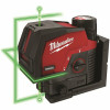 Milwaukee M12 12-Volt Lithium-Ion Cordless Green 125 Ft. Cross Line And Plumb Points Laser Level Kit With 3.0 Ah Battery