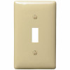 Hubbell Wiring 1-Gang Ivory Toggle Wall Plate