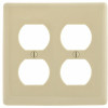 Hubbell Wiring 2-Gang Duplex Wall Plate - Light Almond