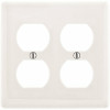 Hubbell Wiring 2-Gang Duplex Wall Plate - White