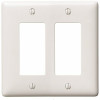 Hubbell Wiring 2-Gang Medium Size Decorator Wall Plate - White