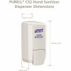 Purell Cs2 Push-Style Hand Sanitizer Dispenser, White, For 1000 Ml Cs2 Hand Sanitizer Refills (6 Per Carton)