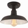 Design House Kimball 11 In. 1-Light Matte Black Ceiling Light Semi-Flush Mount