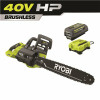 Ryobi 40V Hp Brushless 18 In. Cordless Battery Chainsaw With 5.0 Ah Battery And Charger