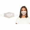 Clear Mouth White Expression Smile Communicator Face Mask For Deaf And Hard Of Hearing (10-Pack)