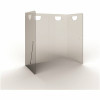 12 In. X 23.75 In. X 0.187 In. U-Shaped Portable Folding Acrylic Sheet Desk Shield (5-Pack)