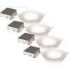 6 In. 65W Equiv Tunable Cct Canless Wifi Smart Integrated Led Retrofit White Recessed Light Trim Shallow Ceiling(4-Pack)