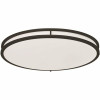 Envirolite 24 In. Matte Black Integrated Selectable Led Cct Oval Flush Mount Light