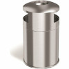 Hls Commercial 50 Gal. Indoor Dual Side-Entry Stainless Steel Round Trash Can With Removable Ashtray