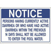 Hy-Ko 20 In. X 14 In. Pool Illness Sign