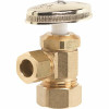 Homewerks Worldwide 1/2 In. Nominal Compression Inlet X 3/8 In. O.D. Compression Outlet Multi-Turn Angle Valve, Rough Brass