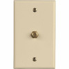 Westek Ivory 1-Gang Catv F-Type Coaxial Connector With Wall Plate, Plastic