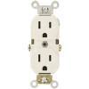 Leviton 15 Amp Commercial Grade Duplex Outlet, White