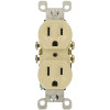 Leviton 15 Amp Residential Grade Duplex Outlet, Ivory