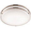 Private Brand Unbranded 12 In. Brushed Nickel Selectable Led Cct Round Flush Mount Light