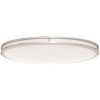 Private Brand Unbranded 32 In. Oval Brushed Nickel Integrated Led Ceiling Flush Mount