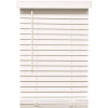 Home Decorators Collection White Cordless Room Darkening Faux Wood Blind 2 In. Slats 25.5 In. W X 72 In. L
