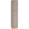 Washgton Medium Veiled Gray Thermofoil Plywood Shaker Stock Semi-Custom Utility Kitchen Cabinet 18 In. W X 24 In. D