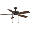 Hampton Bay Gazebo III 52 In. Indoor/Outdoor Natural Iron Ceiling Fan With Light Kit