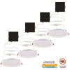 Slim Baffle 6 In. Color Selectable New Construction And Remodel Canless Recessed Integrated Led Kit (4-Pack)