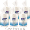 Purell Hand Sanitizing Wipes Alcohol Formula, Fragrance Free, 175 Count Hand Sanitizing Wipes Canisters (Pack Of 6)