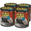 Flex Seal Family Of Products Flex Tape Black 4 In. X 5 Ft. Strong Rubberized Waterproof Tape (4-Piece)