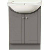 Magickwoods Elliston 24 In. W X 17.6 In. D Bath Vanity In Gray Slate With Porcelain Euro Vanity Top In White With White Basin