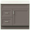 Magickwoods Marlow 36 In. W X 21 In. D Bath Vanity Cabinet Only In Gray Slate With Left Hand Side Drawers