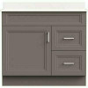 Magickwoods Marlow 36 In. W X 21 In. D Bath Vanity Cabinet Only In Gray Slate With Right Hand Side Drawers
