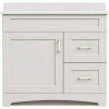 Magickwoods Brixton 36 In. W X 21 In. D Bath Vanity Cabinet In Vanilla White With Right Hand Side Drawers