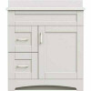 Magickwoods Brixton 30 In. W X 18 In. D Bath Vanity Cabinet In Vanilla White With Left Hand Side Drawers
