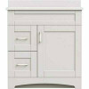 MagickWoods Brixton 30 in. W x 18 in. D Bath Vanity Cabinet in Vanilla White with Left Hand Side Drawers