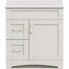 Magickwoods Brixton 30 In. W X 21 In. D Bath Vanity Cabinet In Vanilla White With Left Hand Side Drawers