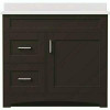 Magickwoods Brixton 36 In. W X 21 In. D Bath Vanity Cabinet In Dark Chestnut With Left Hand Side Drawers