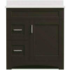 Magickwoods Brixton 30 In. W X 21 In. D Bath Vanity Cabinet In Dark Chestnut With Left Hand Side Drawers