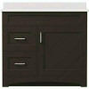 Magickwoods Brixton 36 In. W X 18 In. D Bath Vanity Cabinet In Dark Chestnut With Left Hand Side Drawers