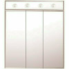 Magickwoods Vista 30 In. X 33.9 In. Surface Mount Medicine Cabinet With Frameless Tri-View Mirror