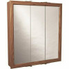 Zenith 30 In. W X 26 In. H Surface-Mount Tri-View Mirror Medicine Cabinet In Oak