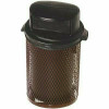 Everest 32 Gal. Brown Trash Receptacle With Square Plastic Dome Top